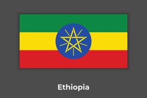 Ethiopia flag. Flag of Ethiopia. flat vector