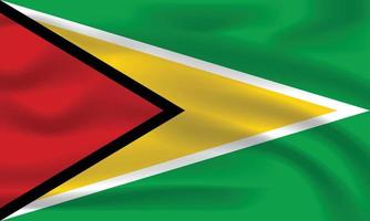 bandera vectorial realista de guyana, bandera nacional de guyana vector