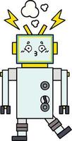 lindo robot de dibujos animados vector