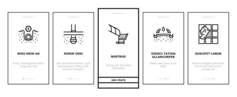 Drainage Water System Onboarding Icons Set Vector