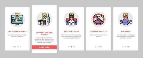 Protect Technology Onboarding Icons Set Vector