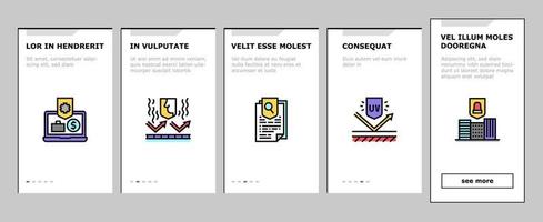Protect Technology Onboarding Icons Set Vector