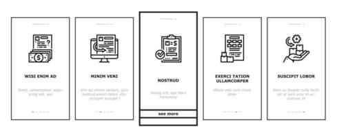 Procurement Process Onboarding Icons Set Vector