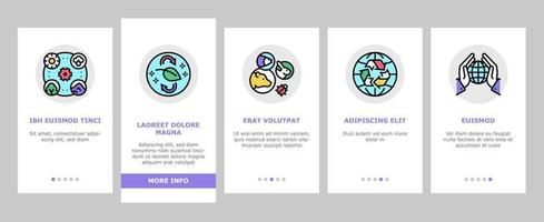 Ecosystem Environment Onboarding Icons Set Vector