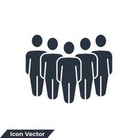 team icon logo vector illustration. people symbol template for graphic and web design collection