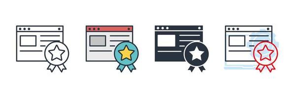 page rank icon logo vector illustration. SEO Services symbol template for graphic and web design collection