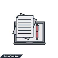 Copyrighting icon logo vector illustration. Typing Machine symbol template for graphic and web design collection