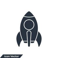 Rocket icon logo vector illustration. startup symbol template for graphic and web design collection