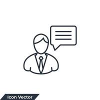 online consulting icon logo vector illustration. contact support symbol template for graphic and web design collection