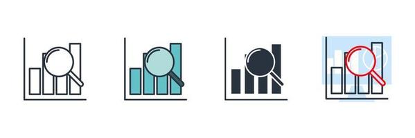 analytics icon logo vector illustration. Data Analysis symbol template for graphic and web design collection