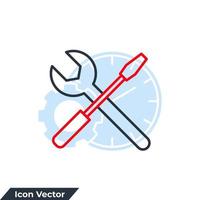 Ilustración de vector de logotipo de icono de soporte técnico. plantilla de símbolo de ayuda y soporte para la colección de diseño gráfico y web