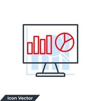 monitoring icon logo vector illustration. Dashboard admin symbol template for graphic and web design collection