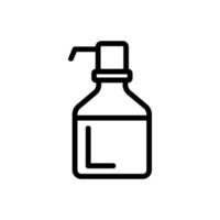 bottle with pressure pump icon vector outline illustration