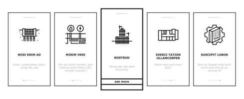 conjunto de iconos de incorporación de construcción de edificios vector