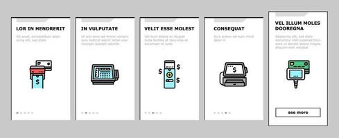 vector de conjunto de iconos de incorporación de dispositivo pos terminal