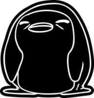 caricatura, icono, kawaii, de, un, lindo, pingüino vector