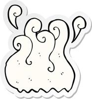 sticker of a steam cartoon element vector