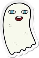 sticker of a funny cartoon ghost vector