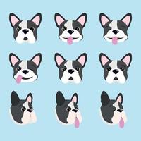 bulldog francés perro emoji emoticon expresión