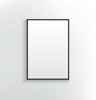 White Poster Frame Board Mockup Blank Template Presentation Business vector