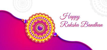 Happy Raksha Bandhan Banner Rakhi Promotional Background Indian Festival Holiday Greeting Card Illustration vector
