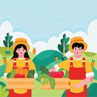 Support Local Farmers Illustration vector