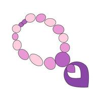 purple necklace illustration vector