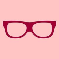 pink glasses on a white background vector