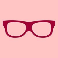 gafas de color rosa sobre un fondo blanco vector