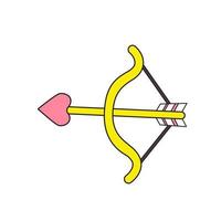 arrow shaped illustration i love you vector