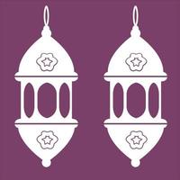 Illustration vektor graphic of two ramadan lanterns vector