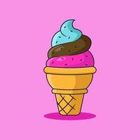 ilustration vektor graphic of ice cream cone vector