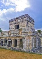 antigua tulum ruinas maya sitio templo piramides ixchel chaac mexico. foto