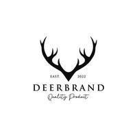 Deer hunter logo with modern design, template and vector