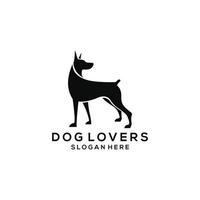 dog logo design vector format