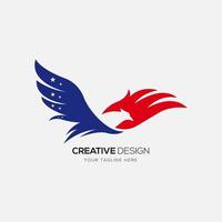 Eagle flying abstract creative logo vector