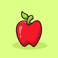 ilustración de fruta de manzana. vector de dibujos animados fresco