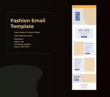 E-commerce E-newsletter email marketing Template Design vector