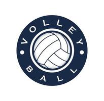 Volley ball logo design illustration vector