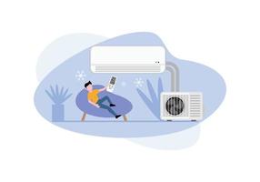 HVAC character design illustration vector