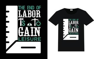 Labor Day Typography and Graphic T shirt Design vector