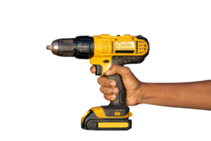 yellow screwdriver is insulated on white background, close-up. png