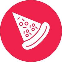 Pizza Glyph Circle Multicolor vector