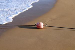 Sandy beach on the Mediterranean Sea. photo