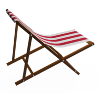 Beach chair in 3d render realistic png