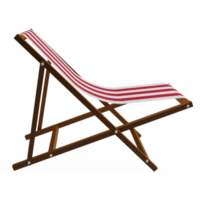 Beach chair in 3d render realistic png