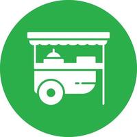 icono de contorno de carrito de comida vector