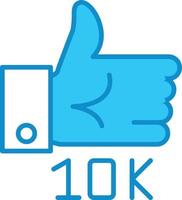 10k Line Filled Blue vector