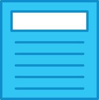 Blog Line Filled Blue vector