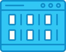Coding Line Filled Blue vector